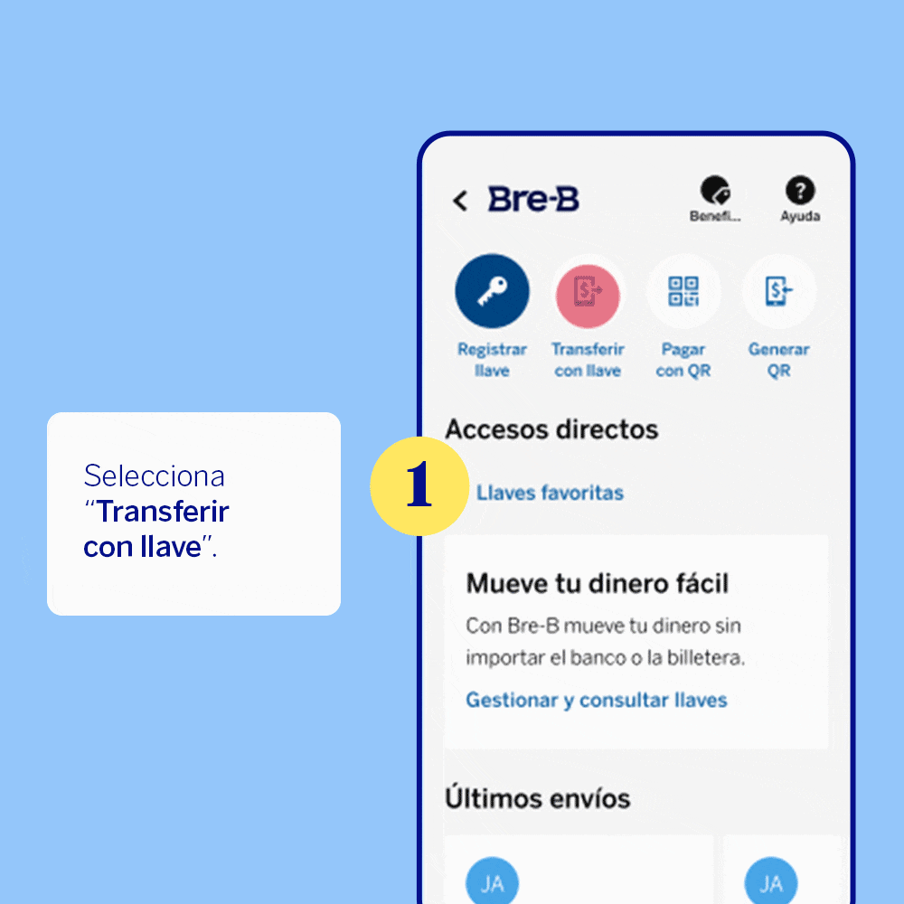 Olvídate de los números de cuenta, solo envia o paga con la llave registrada.