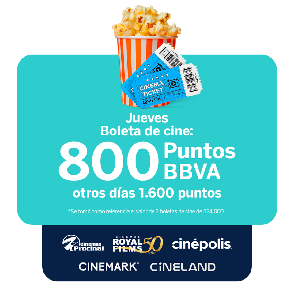 Comprar boletas de cine con puntos